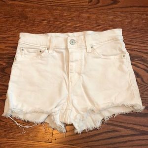 Levi’s White High Rise Cutoff Shorts Size 27
